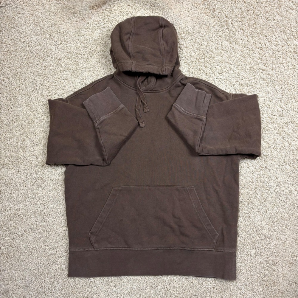 Banana Republic Organic Cotton Brown Hoodie Pullover Hooded Sweatshirt Size S